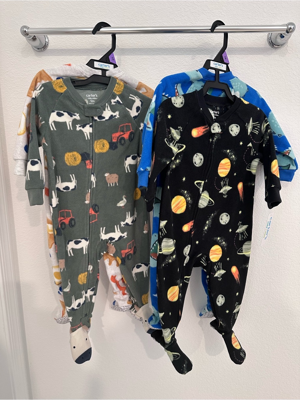 Carter's Zip-Front Footed PJs